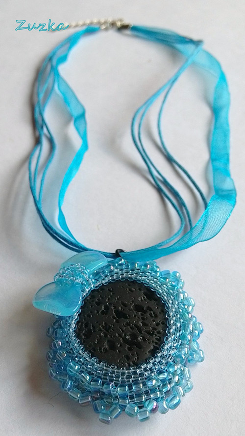 "Lava Blue" náhrdelník — foto 3