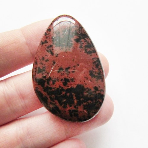 Obsidián moka placka 47x30x9 — foto 2