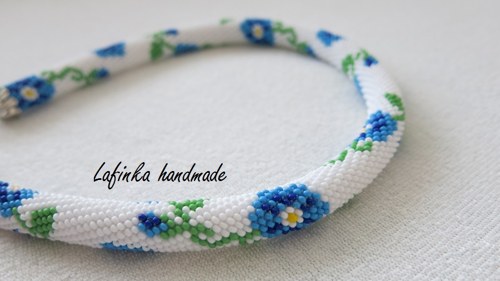 Náhrdelník s chrpami — foto 2