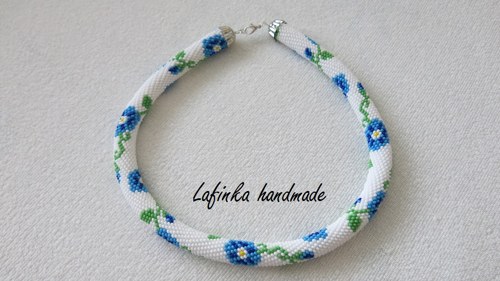Náhrdelník s chrpami — foto 3