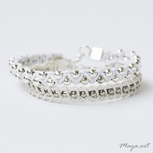Bílý náramek WRAP BRACELET — foto 3
