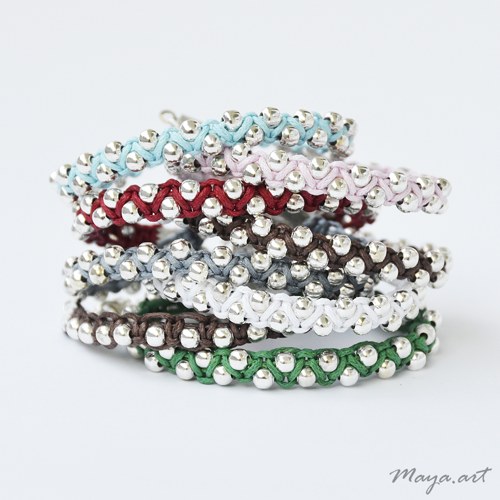 Zelený náramek "MACRAME BRACELET" — foto 3