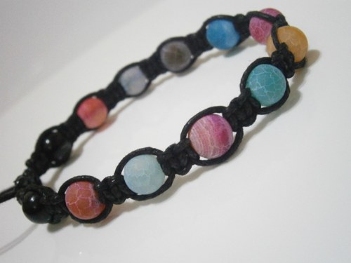 ACHÁTOVÝ náramek (macramé) - Unisex — foto 3