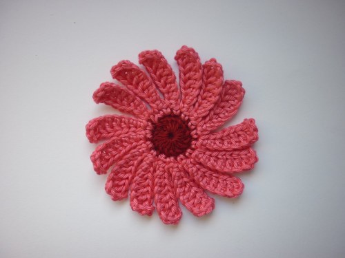Háčkovaná gerbera velká - aplikace — foto 2