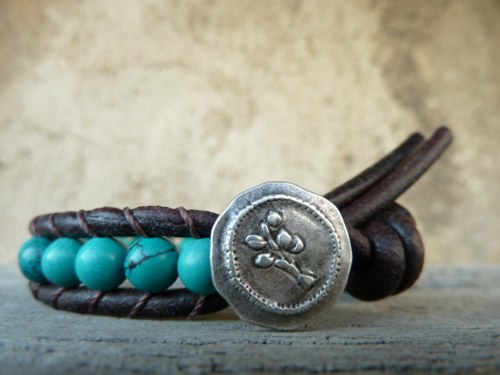 Náramek ... bohochic ... turquoise — foto 2