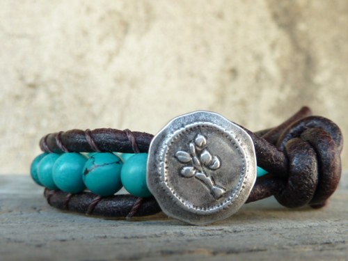 Náramek ... bohochic ... turquoise — foto 3
