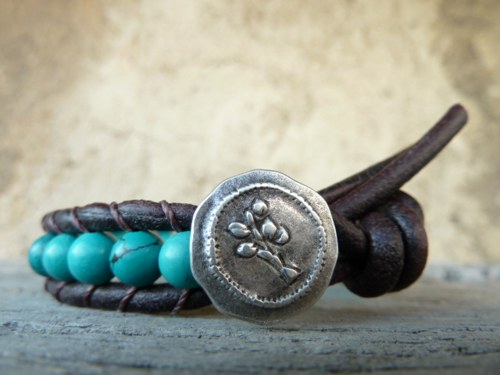 Náramek ... bohochic ... turquoise — foto 4