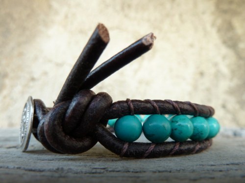 Náramek ... bohochic ... turquoise — foto 6