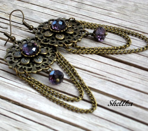 Náušnice ,,PURPLE DREAM,, — foto 2