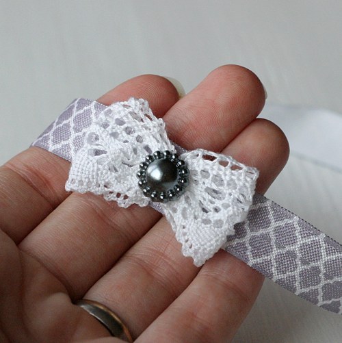 Čelenka pro newborn - mašlička + ornamenty — foto 3
