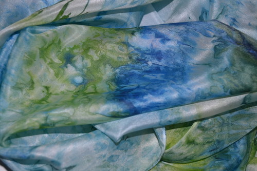 Jezerní hedvábná šála 180x45 — foto 3