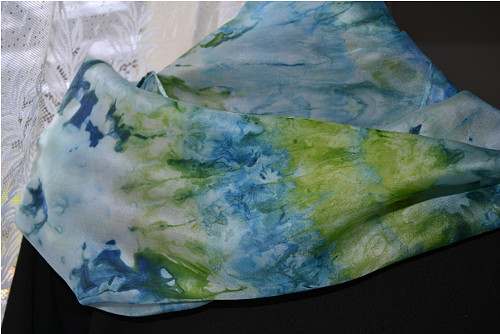Jezerní hedvábná šála 180x45 — foto 4