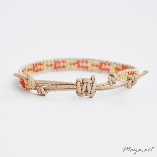 Zelenočervený náramek WRAP BRACELET — foto 2