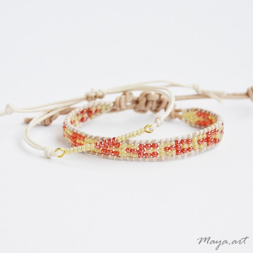 Zelenočervený náramek WRAP BRACELET — foto 3