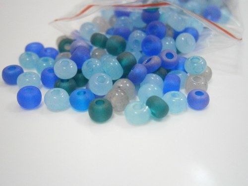 Rocail - modrá mix (4-5mm) - 20gr — foto 2