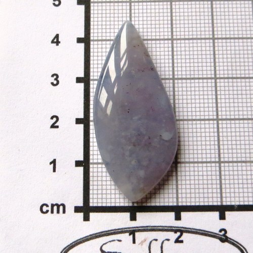 Modrý chalcedon Turecko, kabošon č.06, XL — foto 2