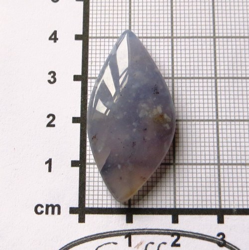Modrý chalcedon Turecko, kabošon č.08, XL — foto 2
