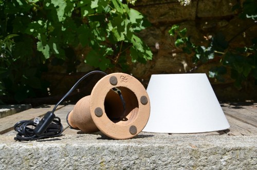 STOLNÍ LAMPA (hnědá, režná) — foto 4