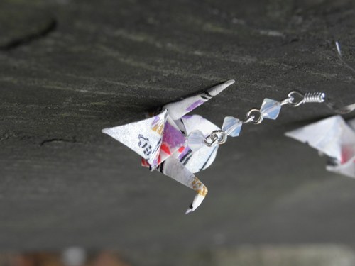 Sněhová bouře - origami náušnice — foto 3