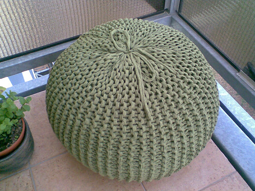 Puff velký "oliva" /průměr 59cm,výška 33cm/ — foto 2