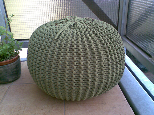 Puff velký "oliva" /průměr 59cm,výška 33cm/ — foto 4