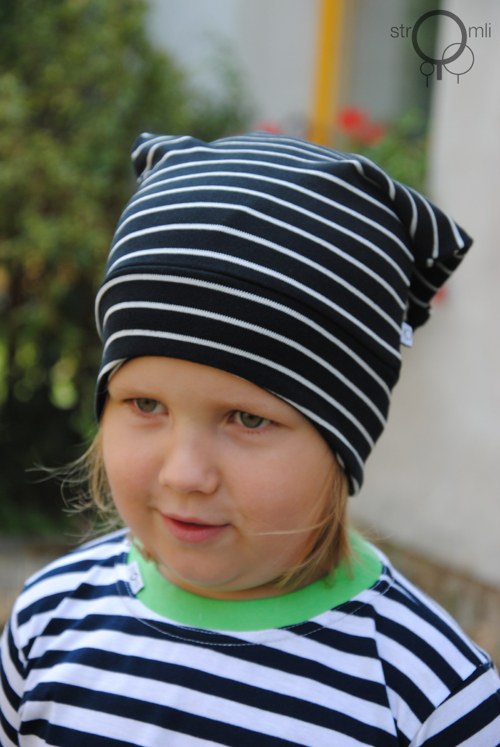 Dětská rohatka černá pruh 3-8 roky — foto 2