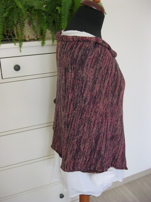Šálové bolerko - růžovomodrý melír — foto 5