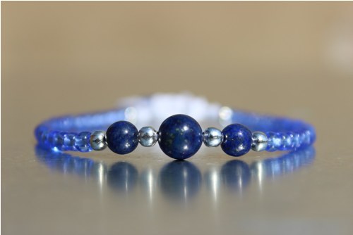 Náramek s minerály- Lapis lazuli. — foto 2