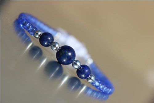 Náramek s minerály- Lapis lazuli. — foto 3