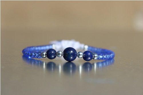 Náramek s minerály- Lapis lazuli. — foto 4