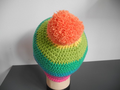 Háčkovaný kulich - obvod hlavy 52 - 54 cm — foto 4