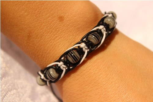 Náramek macramé/shamballa — foto 4