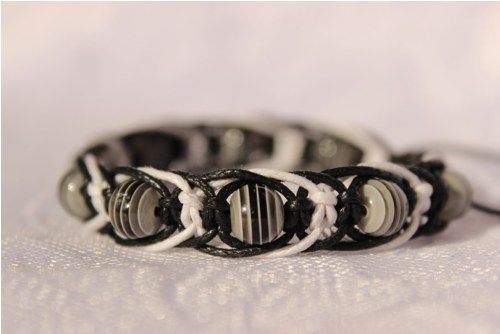 Náramek macramé/shamballa — foto 5