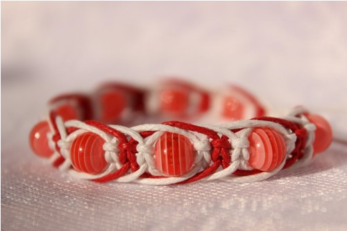 Sladký.. Náramek macramé/shamballa — foto 2