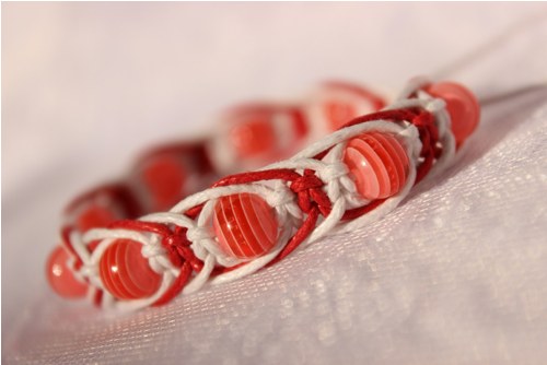 Sladký.. Náramek macramé/shamballa — foto 5