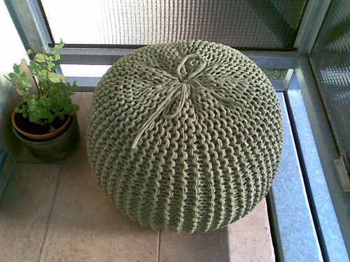 Puff velký "oliva" /průměr 59cm,výška 33cm/ — foto 6