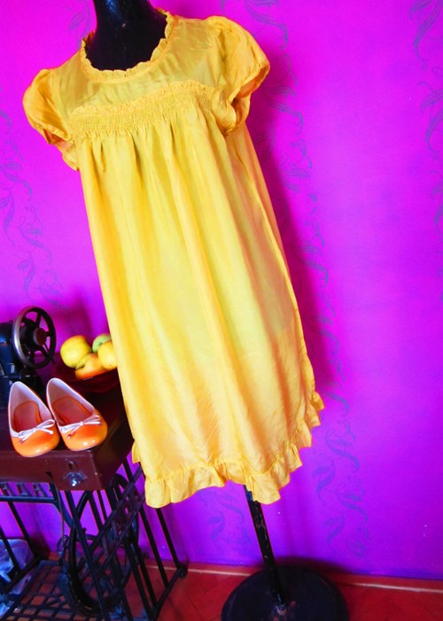 Šaty yellow v hedvábí — foto 4