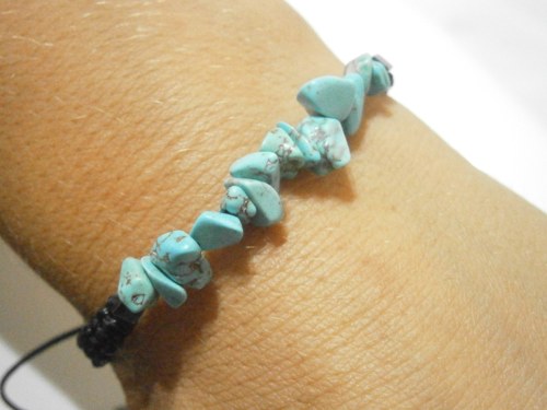 Náramek s tyrkenitem a hematitem (macramé) — foto 6