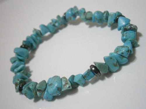 Náramek s tyrkenitem a hematitem (macramé) — foto 2