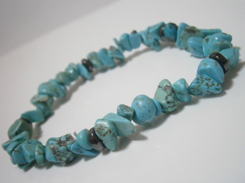 Náramek s tyrkenitem a hematitem (macramé) — foto 3