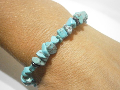 Náramek s tyrkenitem a hematitem (macramé) — foto 5