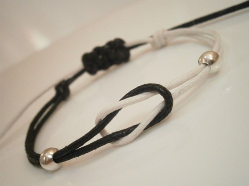 "Uzel" náramek - černobílý (Unisex) — foto 3