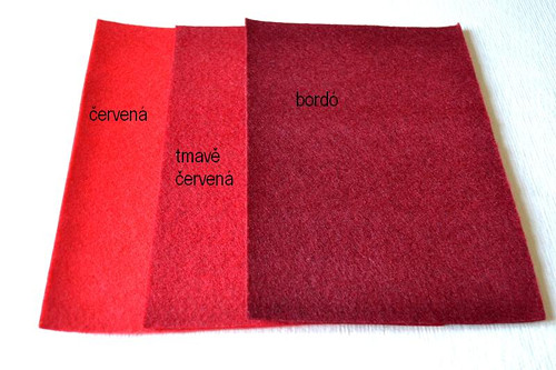 Filc (barva tmavě červená) — foto 2
