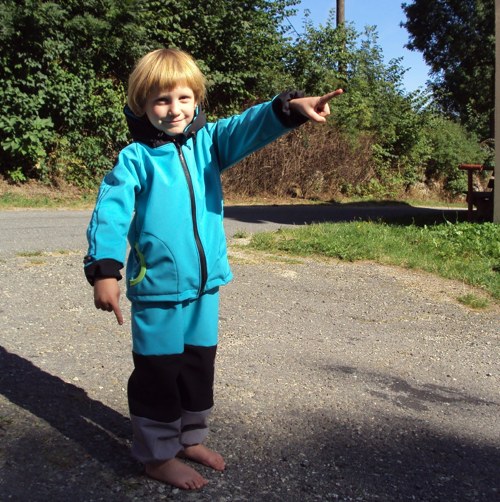 Rostoucí softshell. bundička 1-3 roky tyrkys — foto 2