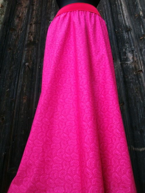 Maxi sukně - ornamenty malina — foto 3