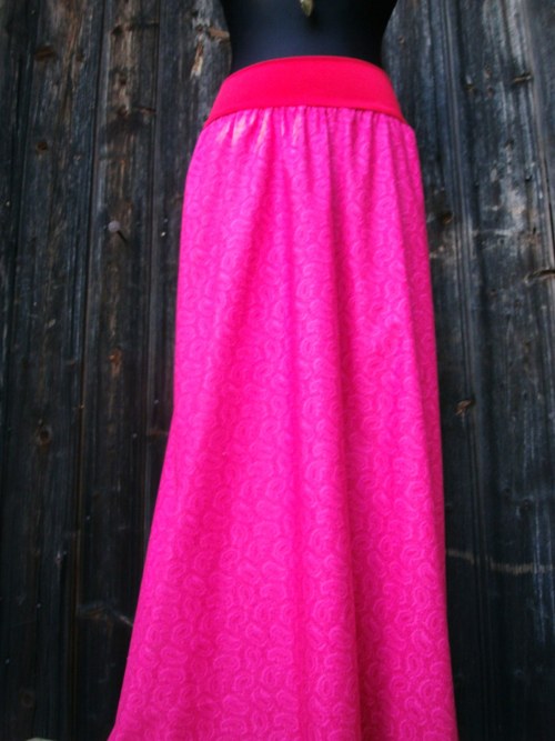 Maxi sukně - ornamenty malina — foto 5