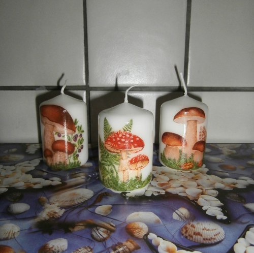 Svíčka s bedlou a mochomůrkou — foto 4