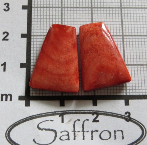 Spondylus - kabošon, pár č.2 — foto 2