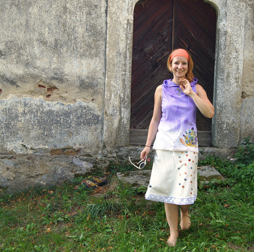Tunika/TOP batikovaný se šnečkem — foto 3