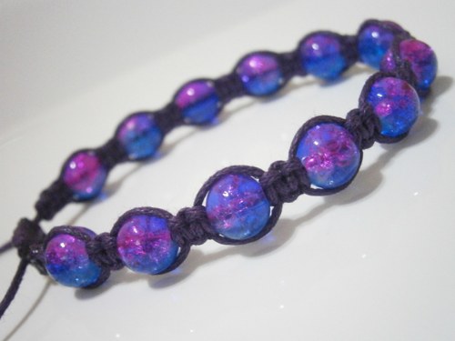 Náramek - macramé/shamballa — foto 5